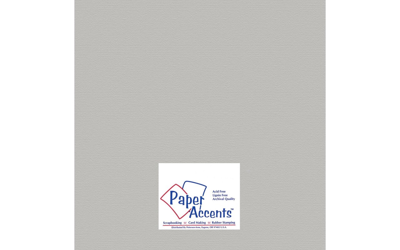 PA Paper Accents Gold Cardstock 12" x 12" Silver, 13pt colored cardstock paper for card making, scrapbooking, printing, quilling and crafts, 5 piece pack